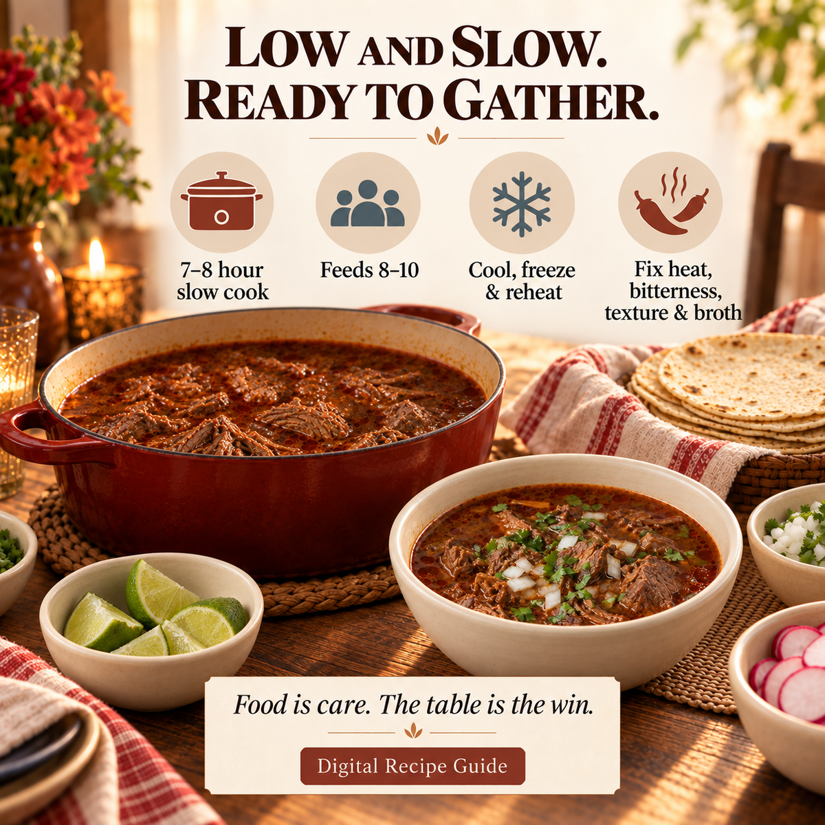 Low-and-slow birria for the family table