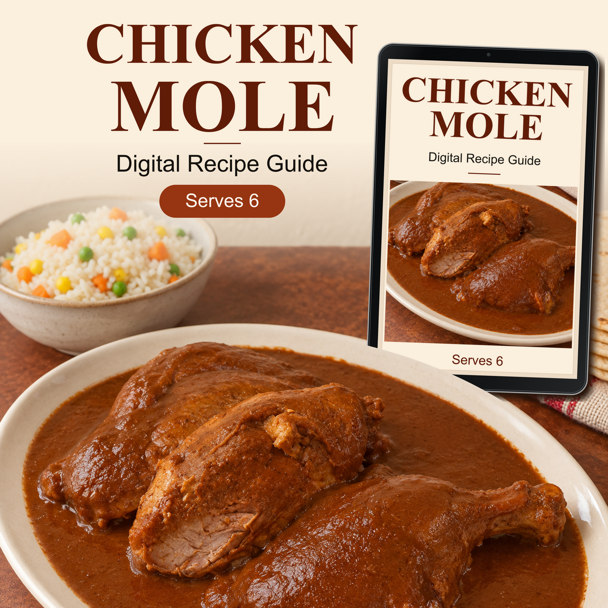 Chicken Mole digital recipe guide cover