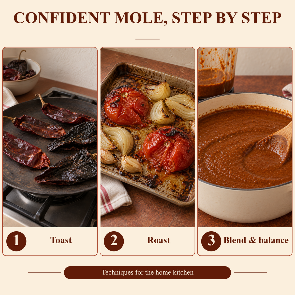 Chicken mole step-by-step method